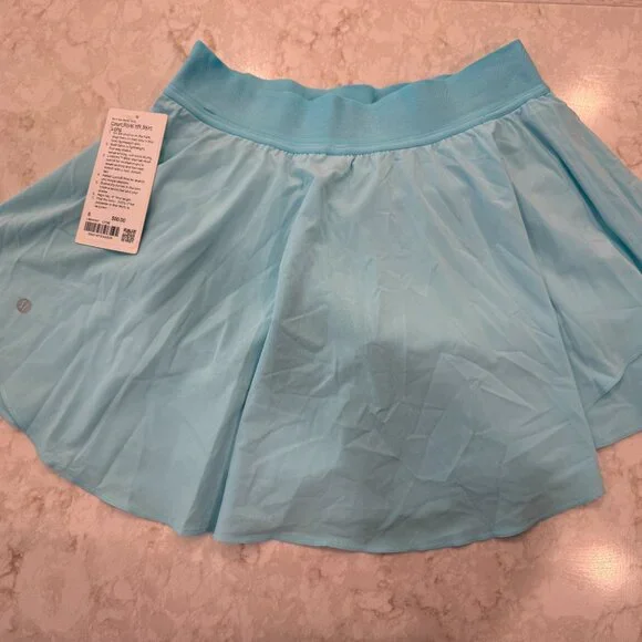 BNWT Women's Lululemon Court Rival HR Skirt Long Cyan Blue Size 8 - Picture 5 of 5